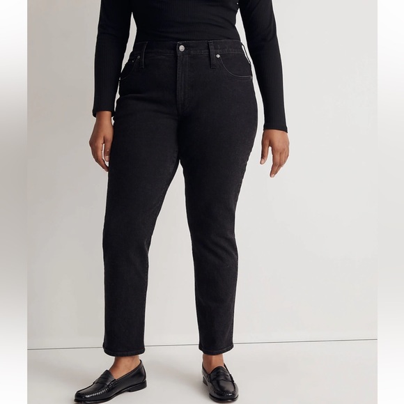 MADEWELL The Mid-Rise Perfect Vintage Jeans Sz 32 Clean Black Wash - Picture 4 of 13